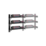 Evolution 15 in. High 1 Column Wine Wall Extension in Matte Black Storing 3 Bottles