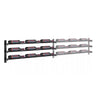 Evolution 15 in. High 3 Column Wine Wall Extension in Matte Black Storing 9 Bottles