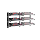 Evolution 15 in. High 1 Column Wine Wall Extension in Matte Black and Chrome Storing 6 Bottles
