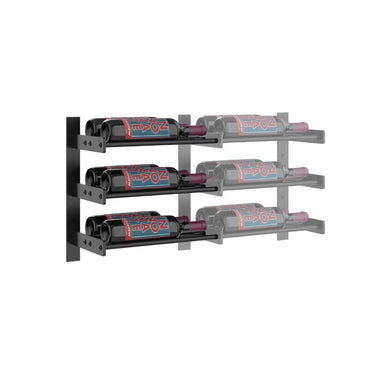 Evolution 15 in. High 1 Column Wine Wall Extension in Matte Black Storing 6 Bottles
