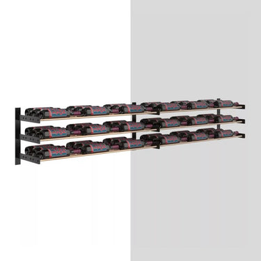 Evolution 15 in. High 3 Column Wine Wall Extension in Matte Black and Golden Bronze Storing 27 Bottles