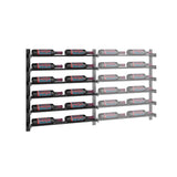 Evolution 30 in. High 2 Column Wine Wall Extension in Matte Black Storing 12 Bottles