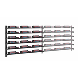 Evolution 30 in. High 3 Column Wine Wall Extension in Matte Black with 18 Bottles