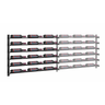 Evolution 30 in. High 3 Column Wine Wall Extension in Matte Black with 18 Bottles