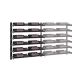 Evolution 30 in. High 2 Column Wine Wall Extension in Matte Black Storing 24 Bottles