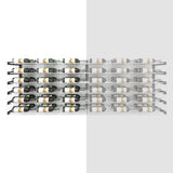 Evolution 30 in. High 3 Column Wine Wall Extension in Matte Black and Chrome with 36 Bottles