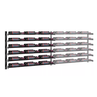 Evolution 30 in. High 3 Column Wine Wall Extension in Matte Black with 36 Bottles