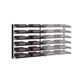 Evolution 30 in. High 2 Column Wine Wall Extension in Matte Black Storing 36 Bottles