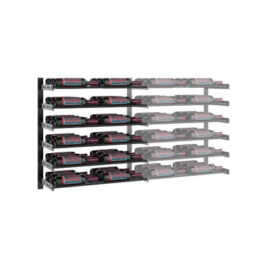 Evolution 30 in. High 2 Column Wine Wall Extension in Matte Black Storing 36 Bottles