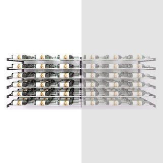 Evolution 30 in. High 3 Column Wine Wall Extension in Matte Black and Chrome with 54 Bottles