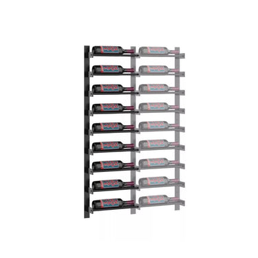 Evolution 45 in. High 1 Column Wine Wall Extension in Matte Black Storing 9 Bottles
