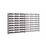 Evolution 45 in. High 3 Column Wine Wall Extension in Matte Black Storing 27 Bottles