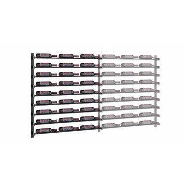 Evolution 45 in. High 3 Column Wine Wall Extension in Matte Black Storing 27 Bottles