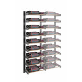Evolution 45 in. High 1 Column Wine Wall Extension in Matte Black and Golden Bronze Storing 18 Bottles