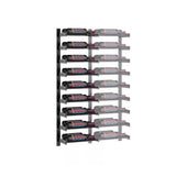 Evolution 45 in. High 1 Column Wine Wall Extension in Matte Black Storing 18 Bottles