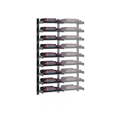 Evolution 45 in. High 1 Column Wine Wall Extension in Matte Black Storing 18 Bottles