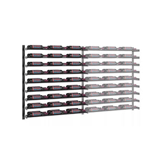 Evolution 45 in. High 3 Column Wine Wall Extension in Matte Black Storing 54 Bottles