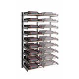 Evolution 45 in. High 1 Column Wine Wall Extension in Matte Black and Golden Bronze Storing 27 Bottles