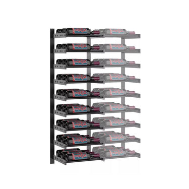 Evolution 45 in. High 1 Column Wine Wall Extension in Matte Black Storing 27 Bottles