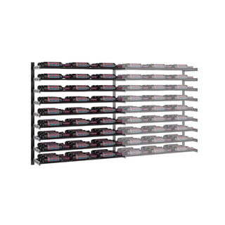 Evolution 45 in. High 3 Column Wine Wall Extension in Matte Black Storing 81 Bottles