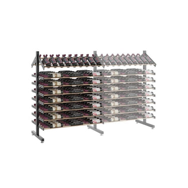 Evolution 144 Bottle Presentation Island Display Extension in Matte Black and Golden Bronze