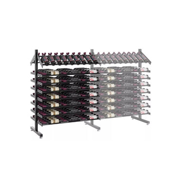 Evolution 144 Bottle Presentation Island Display Extension in Matte Black