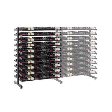 Evolution Island Display Extension in Matte Black Storing 180 Bottles