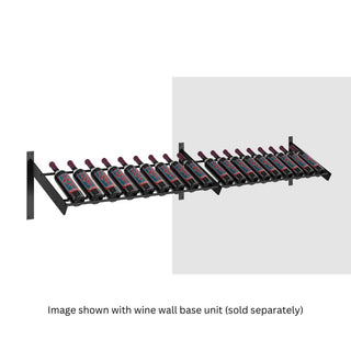 Evolution Wine Wall 3 Column Presentation Row Extension in Matte Black Storing 9 Bottles