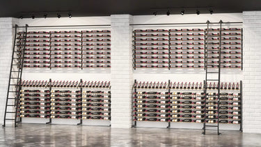 Evolution Single Sided Freestanding Island Display Wine Rack & Presentation Row