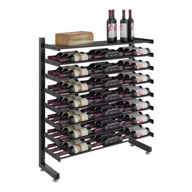 Evolution Single-Sided 68 Bottle Freestanding Shelf Display Rack