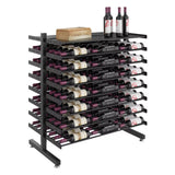 Evolution 126 Bottle Shelf Island Display Rack in Matte Black