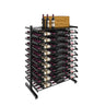Evolution Shelf Island Display Rack in Matte Black Storing 162 Bottles