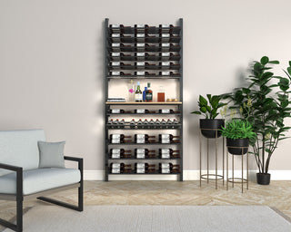 Lifestyle Image of La Vieille Garde's Frontenac Webkit #10 in Natural Wood- Metal Wine Rack 