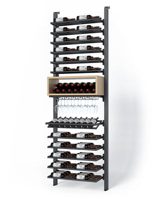 La Vieille Garde's Frontenac Webkit #12 27"- Metal Wine Rack in Natural Wood