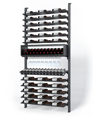 La Vieille Garde's Frontenac Webkit #12 41"- Metal Wine Rack in Black