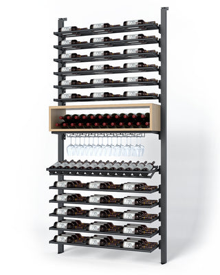 La Vieille Garde's Frontenac Webkit #12 41"- Metal Wine Rack in Natural Wood