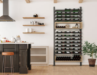 Lifestyle Image of La Vieille Garde's Frontenac Webkit #14 in Natural Wood- Metal Wine Rack 