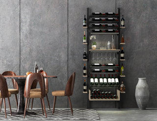 Lifestyle Image of La Vieille Garde's Frontenac Webkit #15 in Natural Wood- Metal Wine Rack 