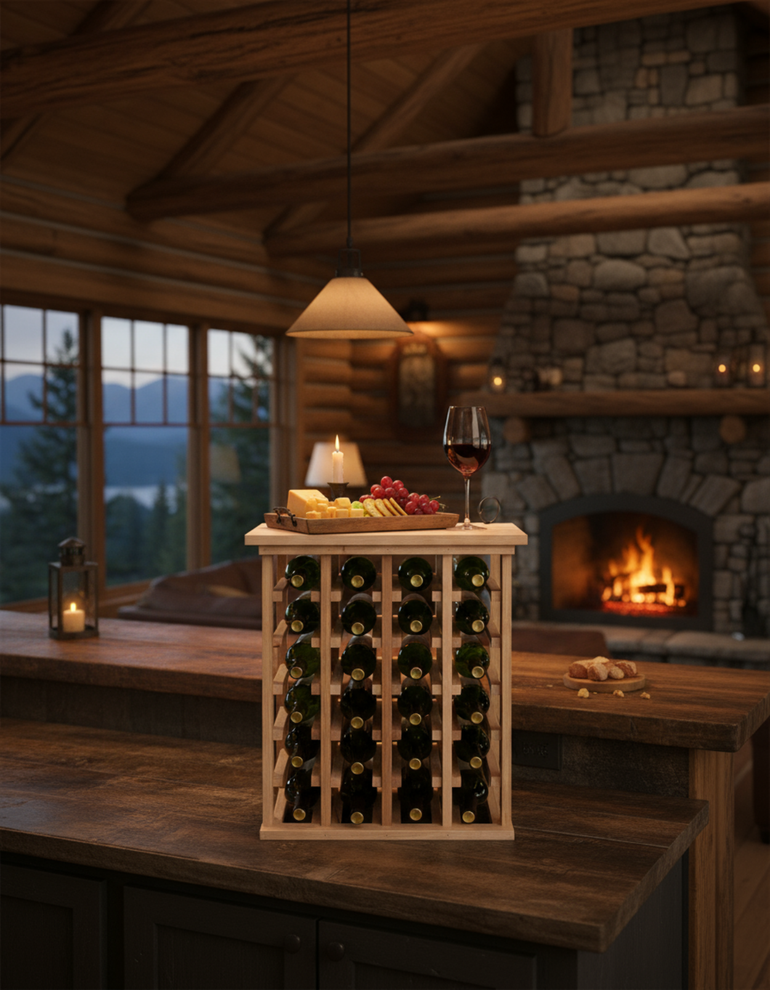 Wood Tabletop Wine Racks