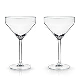 Raye Angled Crystal Martini Glasses Set of 2