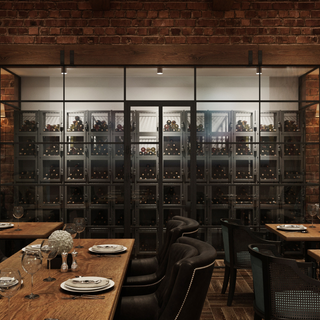 VintageView Case and Crate Storage Lockers in a Restaurant