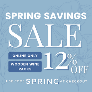 Spring Savings Sale! 12% off Wooden Wine Racks with code SPRING.