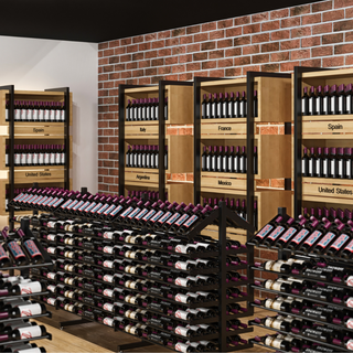 Lifestyle Image of VintageView's Retail Metal Wine Racks