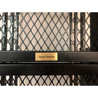 Engraved Label for Gold Case & Crate Freestanding Metal Wine Rack