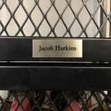 Engraved Label for Silver Case & Crate Freestanding Metal Wine Rack