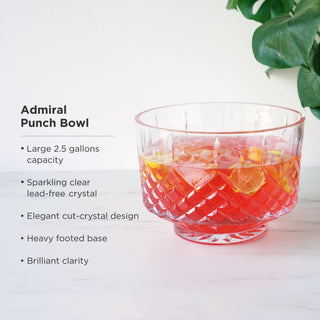 Admiral Crystal Punch Bowl. 2.5 G