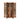 Wooden wine rack with multiple bottles on a white background