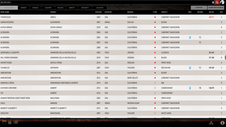 Screenshot of eSommelier Digital Wine Cellar System