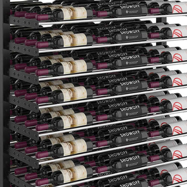 Evolution Retail Wine Racks in Matte Black and Chrome