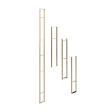 W Series 12 Foot Wine Rack Frame in Golden Bronze